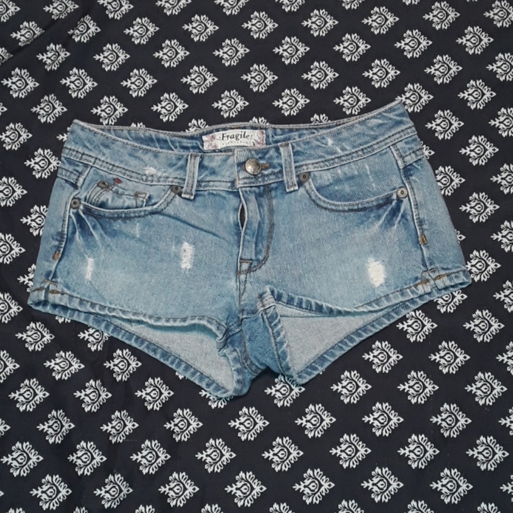 Medium Washed Distressed Shorts